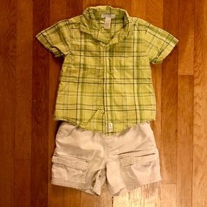Janie and Jack Shirt and Shorts Set